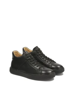 Minimalistyczne sneakersy męskie z gładkiej skóry