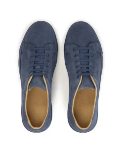 Męskie sneakersy z zamszu w niebieskim kolorze