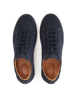 Perforowane przewiewne sneakersy z zamszu