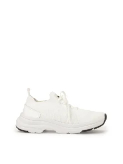Przewiewne białe sneakersy z tkaniny