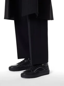 Skórzane czarne hight sneakers
