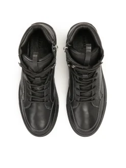 Skórzane czarne hight sneakers