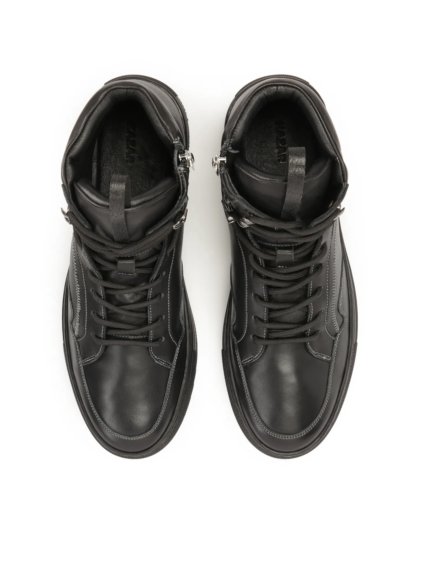 Skórzane czarne hight sneakers