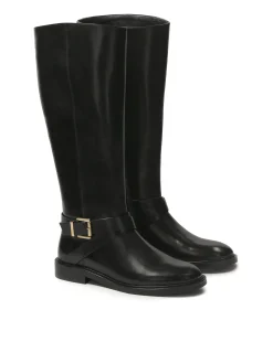 Skórzane kozaki typu oficerki