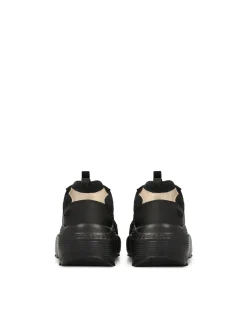 Skórzane sneakersy damskie na grubej podeszwie