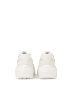 Skórzane sneakersy w białym kolorze