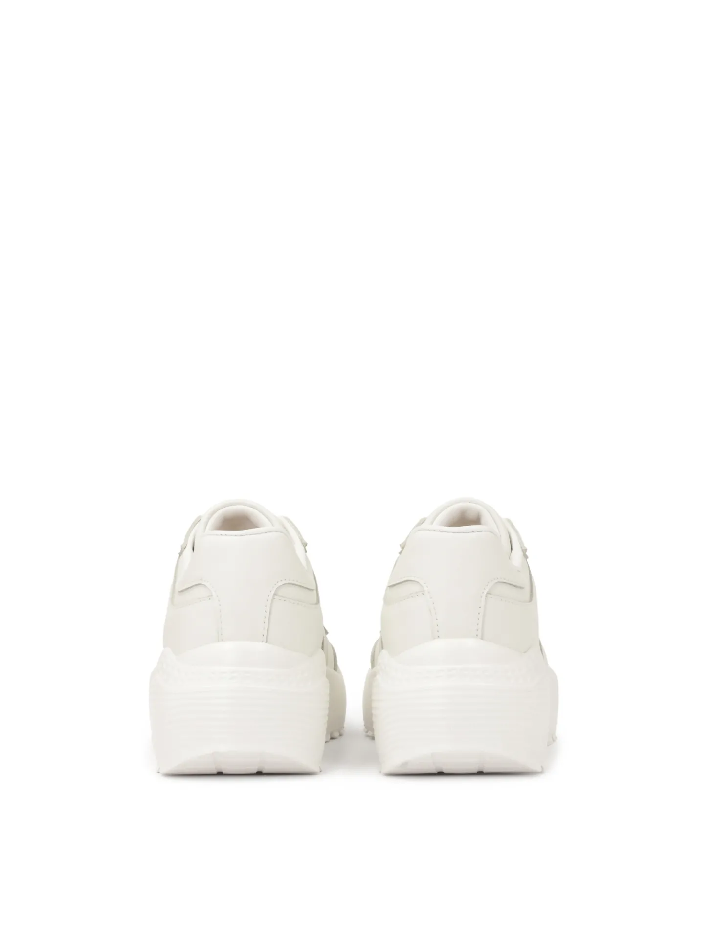 Skórzane sneakersy w białym kolorze