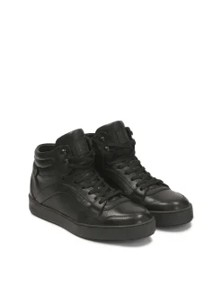 Skórzane sneakersy z wyższą cholewką