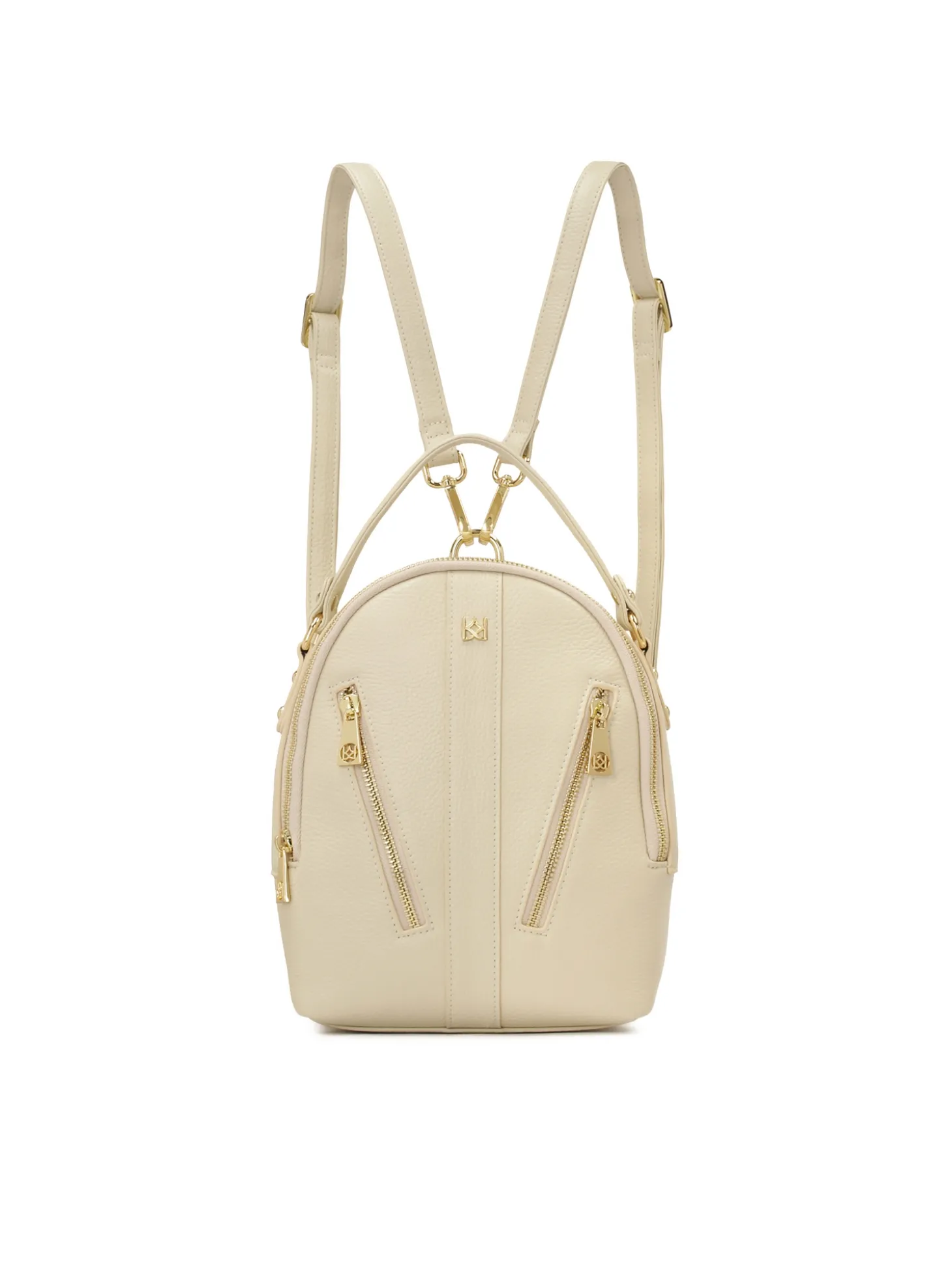 Skórzany plecak w kolorze off-white