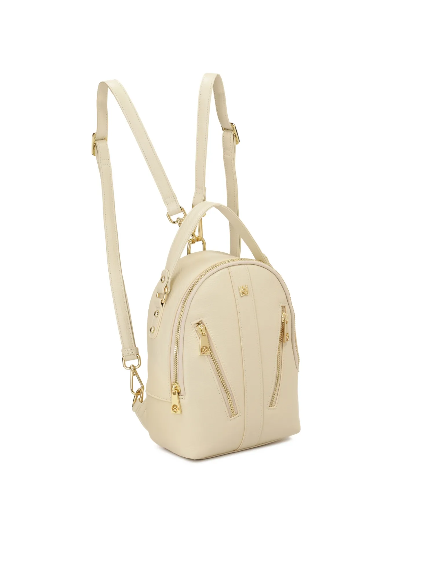 Skórzany plecak w kolorze off-white