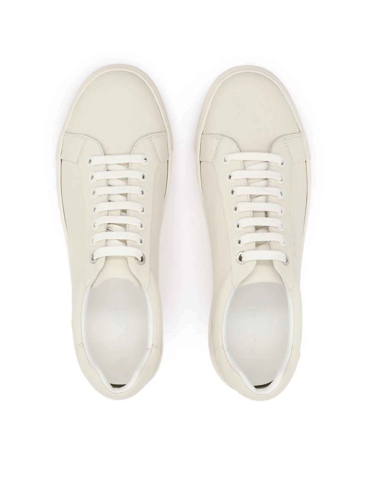 Sneakersy basic ze skóry naturalnej