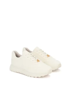 Sneakersy z elementami pokrytymi naturalnym włosiem