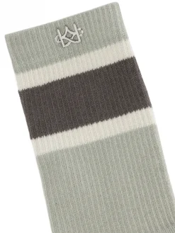 Szare skarpety z małym monogramem