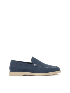 Wsuwane niebieskie buty męskie