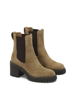 Wsuwane zamszowe botki w stylu casual