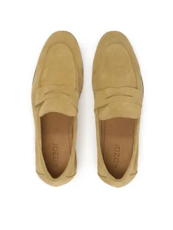 Zamszowe loafersy męskie z paskiem