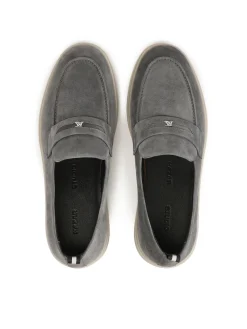 Zamszowe loafersy z podeszwą typu sneakers