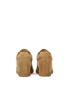 Zamszowe sneakersy z koturnem