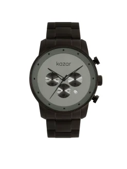Zegarek z tarczą we wzór szczotkowanego metalu